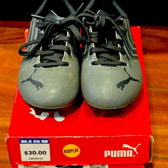 Puma Tacto II FG/AG Youth Soccer Cleats | 9 Unisex | Blk Castlerock | Preowned - Picture 3 of 9